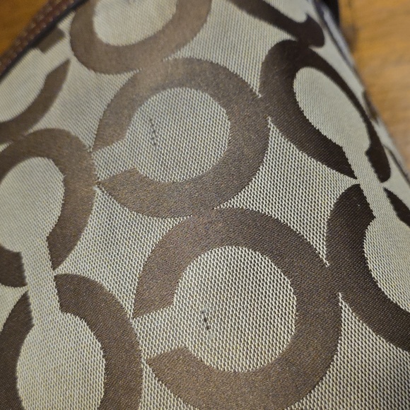 Coach Alexandra Tote Bag featuring a signature "Op Art" canvas pattern. - Picture 10 of 16